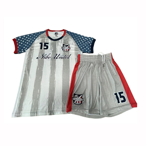 100% 폴리에스터 통기성 빠른 건조 도매 맞춤형 축구 연습 유니폼 풀 축구 키트 남성 빈티지 축구 유니폼 - Product Image 3