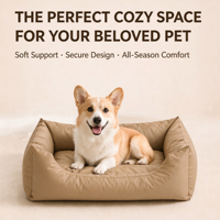 Coussin-lit pour chien en tissu Oxford imperméable et résistant, anti-griffures, lavable, grand format, pour chiens et chats de taille moyenne à grande, vente en gros