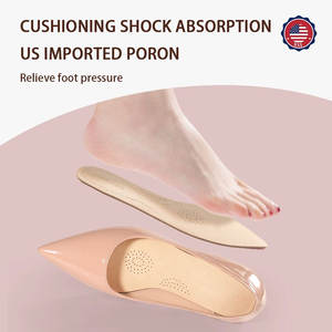 Semelles PORON importées des États-Unis réduisant la pression et absorbant la sueur en peau de mouton talons hauts pointus doux et antidérapants coussinets de <span class=keywords><strong>chaussures</strong></span> pour femmes - Product Image 4