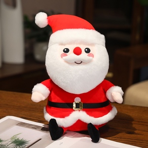 Peluche adorable du Père Noël en plusieurs tailles, en velours cristal doux, idéale pour la décoration de Noël et les cadeaux de fêtes - Product Image 3