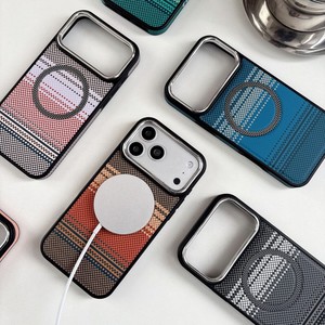 Étui de téléphone en cuir magnétique en fibre de carbone TechWoven Senyork pour iPhone 14 Plus, 15 Pro Max, 17 Air – Coque arrière en gros - Product Image 4