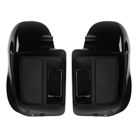 Carénages inférieurs ventilés noirs brillants avec emplacements pour haut-parleurs compatibles avec Harley Touring Road King Electra Glide Street Glide 2014-2023