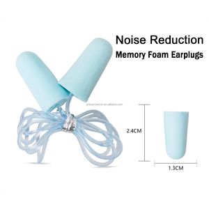 Bouchons d'oreilles en mousse réutilisables avec cordon, intrinsèquement sûrs pour la réduction du bruit lors de tir, de sommeil et de travaux de construction - Product Image 4