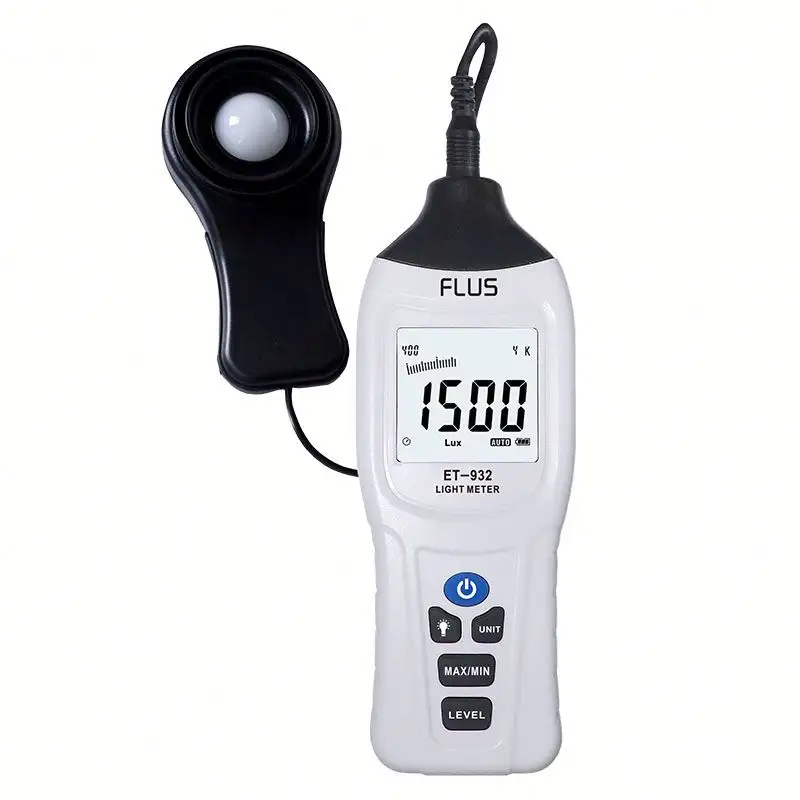 Flus ET-932 Kỹ Thuật Số Lux Meter Ánh Sáng Meter Illuminometer