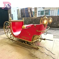 Grande décoration de Noël pour l'extérieur Grand traîneau du père Noël Renne pour l'affichage des vacances Décoration élégante de traîneau de Noël
