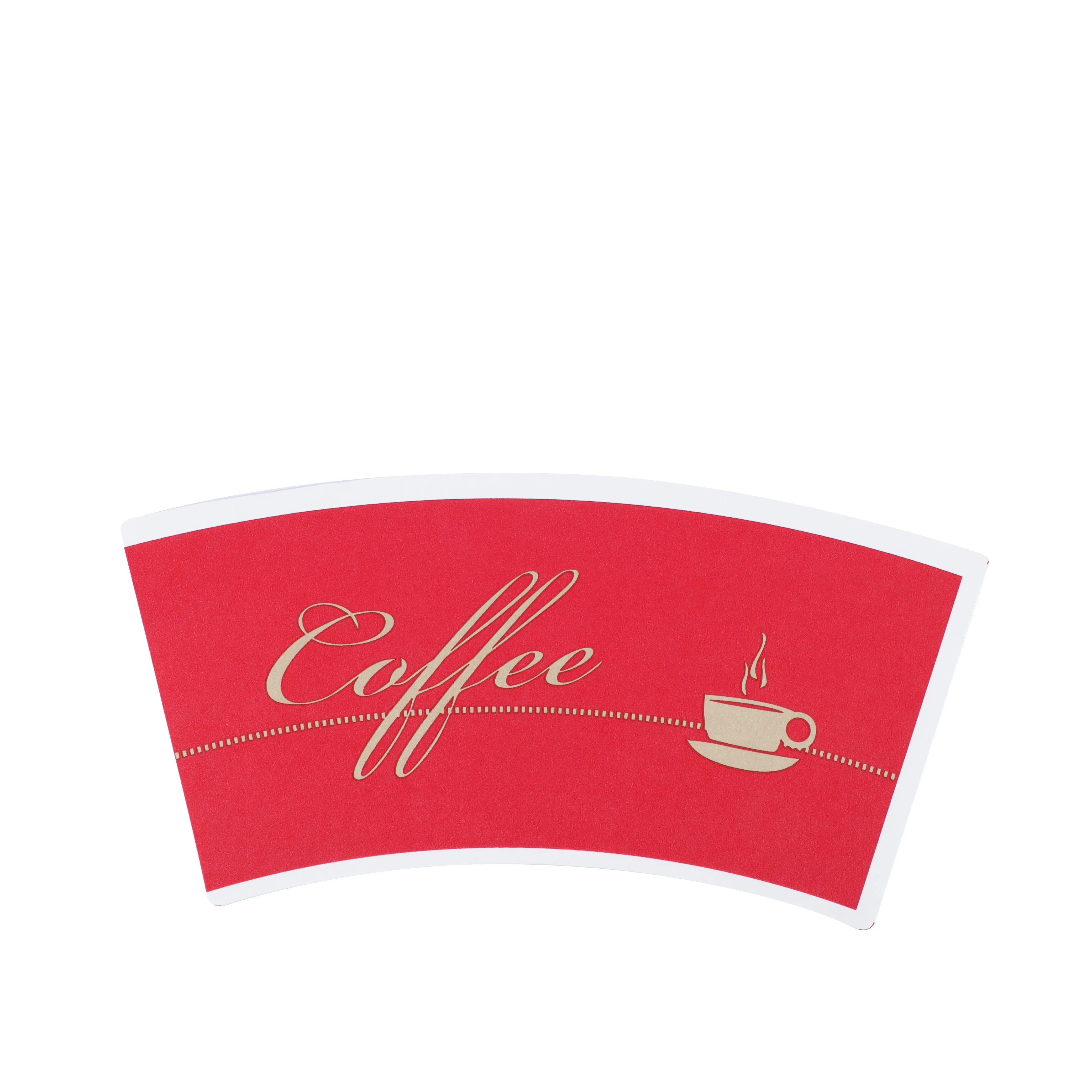 Prezzo di fabbrica design personalizzato monouso rivestito di pe logo stampato ventaglio di carta per caffè tazza di carta/famosa marca di materie prime