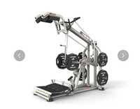 Machine professionnelle de fitness pour hack squat et soulevé de mollets, ciblant les quadriceps, les ischio-jambiers et les mollets