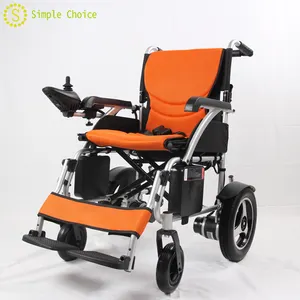 אור משקל מכירה לוהטת שלט רחוק כוח כיסא גלגלים מתקפל קל לנשיאה קטן גלגל סגסוגת אלומיניום כיסא גלגלים חשמליים