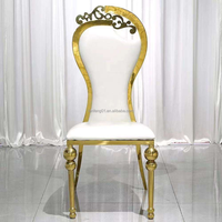 Chaise de salle à manger rembourrée en mousse haute densité, durable, avec dossier solide en acier inoxydable, pour événements hôteliers et location