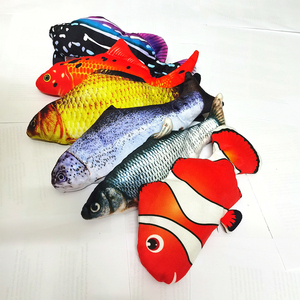 Electric Realistic Plush Moving Swing Fish Simulation Interactive <strong>Cat</strong> Toy, Fun Usb Pillow Chew Bite Exercise Catfish Toy