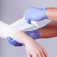 Gants en nitrile bleu violet pour examen médical, clinique dentaire, protection, 3 mil, sans poudre, jetables, pour hôpital