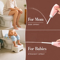 Bidet portable de voyage, pulvérisateur de toilette, Shattaf manuel, bouteille de soin personnel rose pour soins post-partum et péri-accouchement