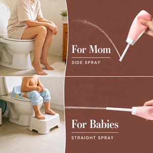 Bidet portable de voyage, pulvérisateur de <span class=keywords><strong>toilette</strong></span>, Shattaf manuel, bouteille de soin personnel rose pour soins post-partum et péri-accouchement - Product Image 2