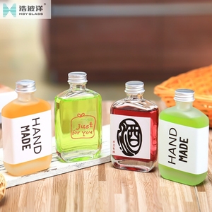 Bán hàng trực tiếp bởi nhà sản xuất tinh tế phẳng vuông chai thủy tinh với nắp kim loại cho Cold brew cà phê - Product Image 6