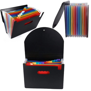 Multi Layer <b>Rainbow</b> A4 PP Document Organizer 12-24 Pockets Accordion Expandable Desk File <b>Bag</b> - Product Image 5