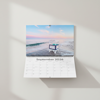 Kalender Dinding Kantor Spiral Bulanan Tahunan Cetak Kustom OEM dengan Pencetakan Kustom