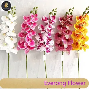 Оптовая продажа, латексные искусственные ветви фаленопсиса, 9 цветов, искусственные цветы орхидеи
