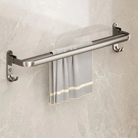Set d'Accessoires de Salle de Bain Murales 6 Pièces Modernes en Acier Inoxydable, Comprenant un Porte-Serviettes pour Toilettes d'Hôtels