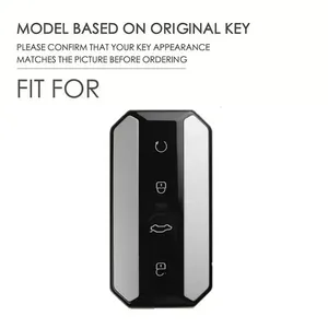 Funda de cuero de primera calidad para llave de Chery Omoda Jaecoo 7 Oumengda C7 con anillo metálico, completamente envuelta y antiarañazos - Product Image 2