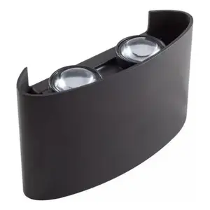 Applique murale LED moderne 8W avec lumière chaude, abat-jour carré en plastique noir, indice de protection IP65 pour une utilisation intérieure et extérieure, 220V, montage mural - Product Image 6