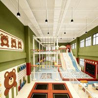 Diseño Personalizado Gratuito, Parque Infantil Interior Grande para Niños, Parque Infantil Interior Deportivo Creativo Comercial con Tobogán