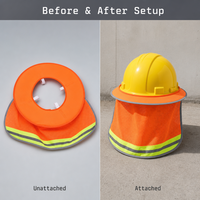 Film réfléchissant pour casque de sécurité, protection solaire en PVC pour visière, grand bord de protection pour le visage