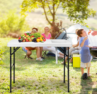 Table pliante en plastique HDPE pour la pêche en plein air