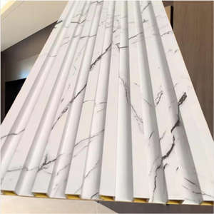 Prix usine de haute qualité Wpc/Pvc panneau cannelé utilisé pour le panneau de salon de salle de bain pour la décoration murale intérieure - Product Image 1