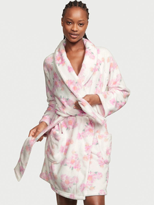<span class=keywords><strong>Peignoir</strong></span> d'hiver en molleton imprimé floral à manches longues de style Offres Spéciales pour femmes - Product Image 4