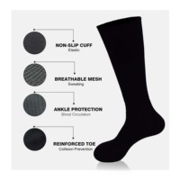 Chaussettes de sport unisexes à compression avec logo personnalisé, respirantes, en coton tricoté, pour hommes et femmes