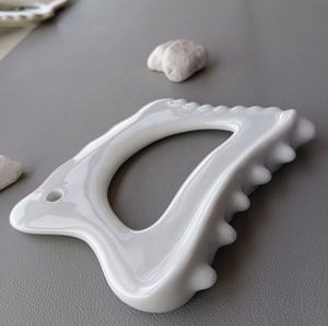 Cerâmica Gua Sha Body Sculpting Ferramentas Removedor de Chin Duplo Facial Slimmer Massageadores Spa Voltar Scratcher para Face Lift Massaging - Product Image 3