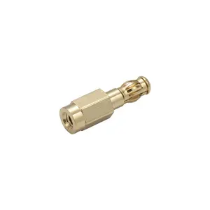 With thread Customized Terminal Connectors Gold Plated Female 3.5mm Banana Jack Connector