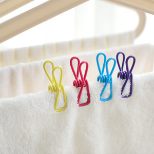 Clothespins Household Drying <b>Clips</b> Windproof Strong Secure Iron With Plastic Coating For Socks Clothes Hangers - Product Image 2