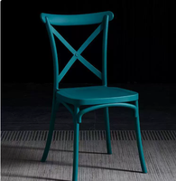 Chaise classique empilable à dossier croisé pour la maison, le jardin, la salle à manger, chaise d'appoint à dossier en X pour banquets, mariages, hôtels, restaurants