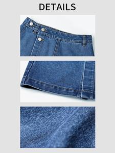 Jupe en jean taille haute multi-boutons pour femme – Style élégant et streetwear, design respirant pour l'été - Product Image 5