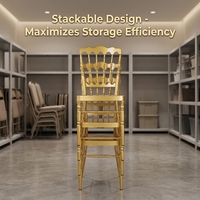 Location de chaises de mariage modernes haut de gamme : Chaise Napoléon en résine alternative pour événements en extérieur, appartements et villas