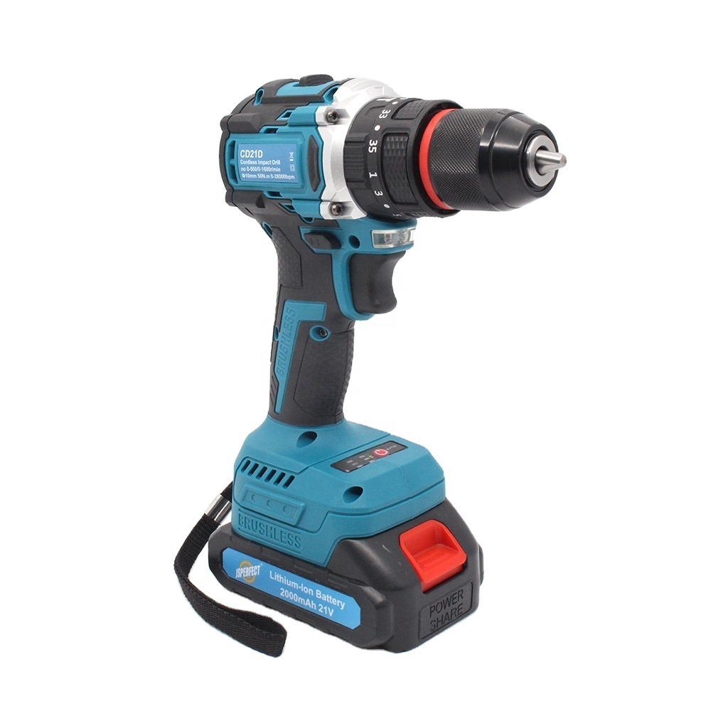 Hot Selling Cordless Impact Kit 21V Lithium Battery Keyless Brushless Motor Charge Drill Construction Factory Direct · image 1