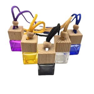 8MLColor Empty <b>Car</b> Freshener Bottle Hanging <b>Fragrance</b> <b>Car</b> Air Freshener Premium Square Perfume Oil <b>Diffuser</b> - Product Image 1