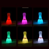 Veilleuse LED en silicone Girafe Rechargeable à Changement de Couleurs Blanc Chaud USB Portable pour Enfants Cadeau Chambre