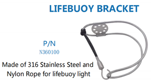 FOYO Support de bouée de <span class=keywords><strong>sauvetage</strong></span> en acier inoxydable 316 de haute qualité, résistant à l'usure, avec corde en nylon pour bateaux, nouveau, toutes positions - Product Image 6