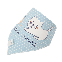 Bib Bayi Sekali Pakai Katun Bermotif Kartun Hewan, Bib Makan Tenun Persegi Panjang Warna Pink Biru Putih Beige untuk Kamar Bayi