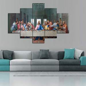 5 pezzi <span class=keywords><strong>ultima</strong></span> <span class=keywords><strong>cena</strong></span> <span class=keywords><strong>Leonardo</strong></span> <span class=keywords><strong>Da</strong></span> <span class=keywords><strong>Vinci</strong></span> tela arte muro gesus decorazione della parete immagini per parete sala <span class=keywords><strong>Da</strong></span> pranzo arredamento personalizzato in magazzino - Product Image 3