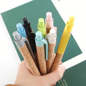 Stylo à bille en paille de blé écologique et stylos biodégradables personnalisés pour cadeaux promotionnels - Product Image 4