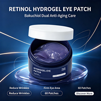 Patchs Hydrogel Contour des Yeux au Rétinol et Bakuchiol Anti-Poches – Réduit les Ridules, Hydrate, Améliore l'Élasticité, Estompe les Cernes