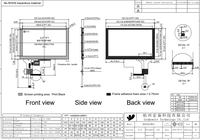Module d'affichage tactile capacitif Grahowlet noir 5 pouces 800x480 16:9 avec interface IIC/USB pour la maison intelligente et les applications médicales