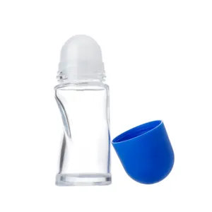 Private Label 50ml Roll On Glass Bottles Glass Roller Ball Bottles Packaging Container Deodorant Roll On Glass Bottle