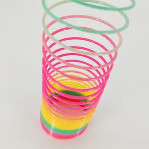Besafe Günstige Schrauben federn Kunststoff Slink Spielzeug für Kinder und Erwachsene Jumbo Top Slink Magic Rainbow Spring Toy