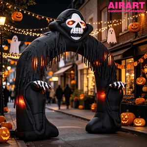 Arco Gonfiabile Piccolo a Forma di Strega, Muro Gonfiabile ad Arco per Decorazioni di Halloween - Product Image 4