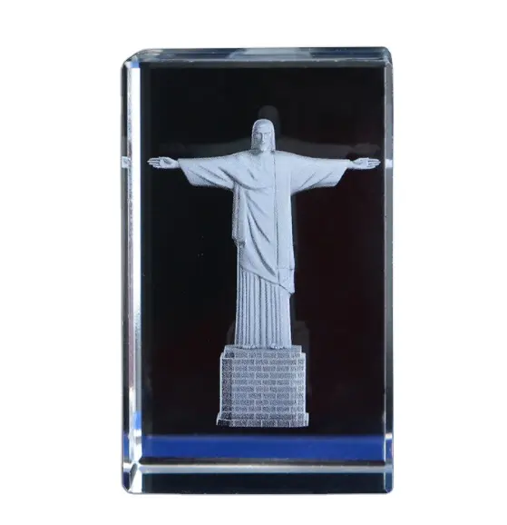 Benutzer definierte transparente Christus Erlöser Statue von Cristo Reden tor Brasilien Christus Figur Kristall Jesus Christus
