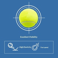 Ballons de padel de style tournoi, 57 % laine importée, 3 pièces/Seau, haute élasticité, durables, fournis directement par l'usine